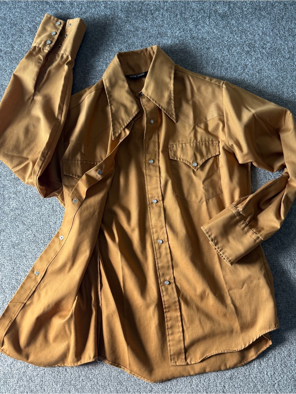 Vintage Men's Western David Winter Pearl Snap Shirt Size Large